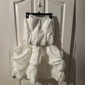 Chic White Embellished Prom Dress